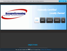 Tablet Screenshot of accuproscreening.com